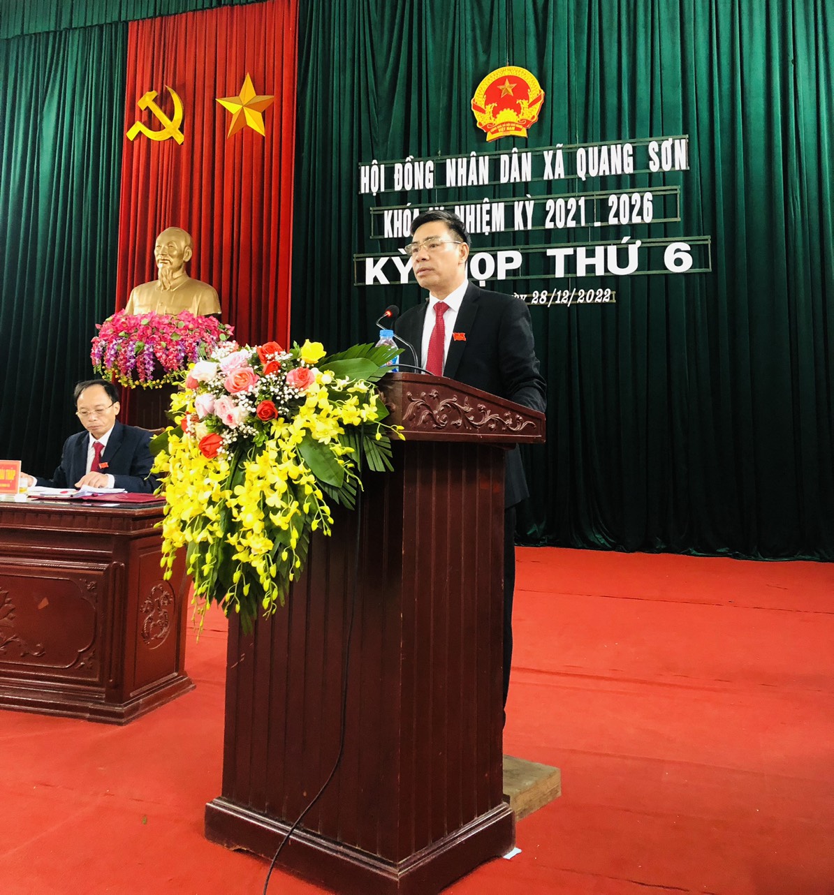 HĐND xã Quang Sơn khóa IX nhiệm kỳ 2021 -2026 đã tổ chức kỳ họp thứ 6